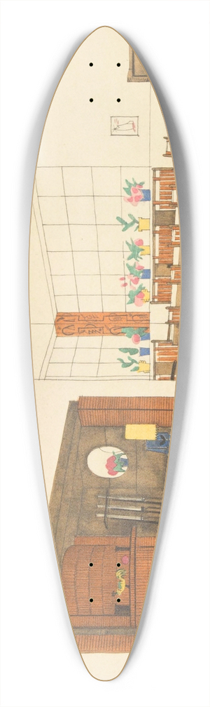 Albert Gunot - Salle Commune 39.3 inch art pintail longboard deck