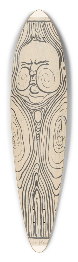 Albert Hahn - De ontbrekende plank 39.3 inch art pintail longboard deck