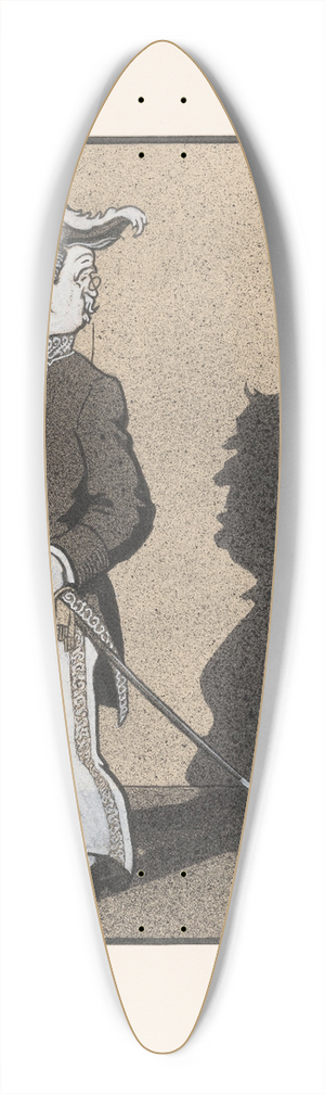 Albert Hahn - De Schaduw 39.3 inch art pintail longboard deck