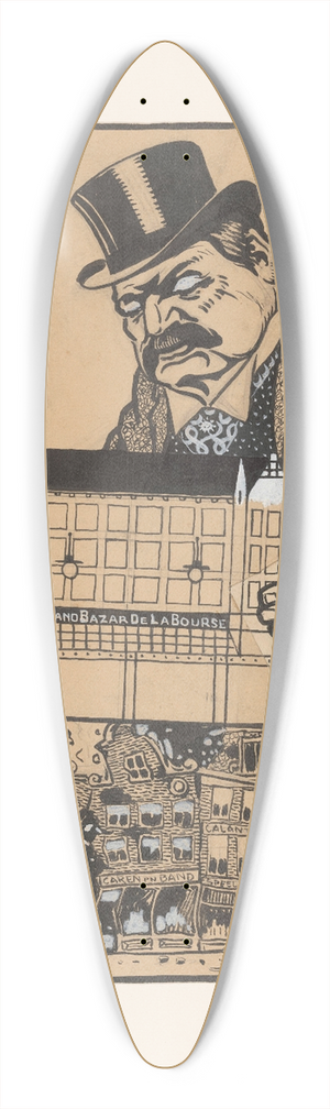Albert Hahn - De Schnabel 39.3 inch art pintail longboard deck