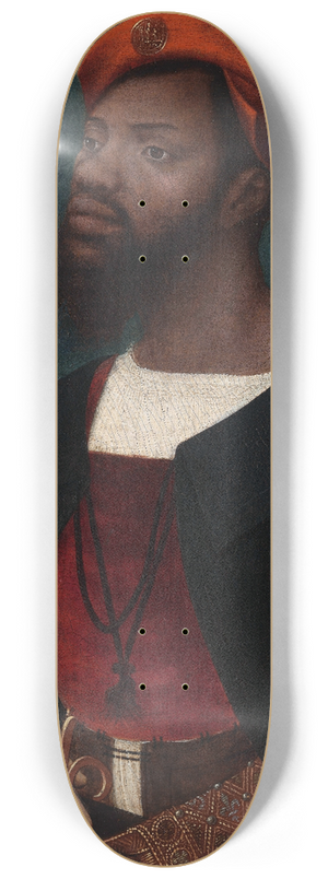 Jan Jansz Mostaert - Portrait of an African Man 8.25 inch art skate deck