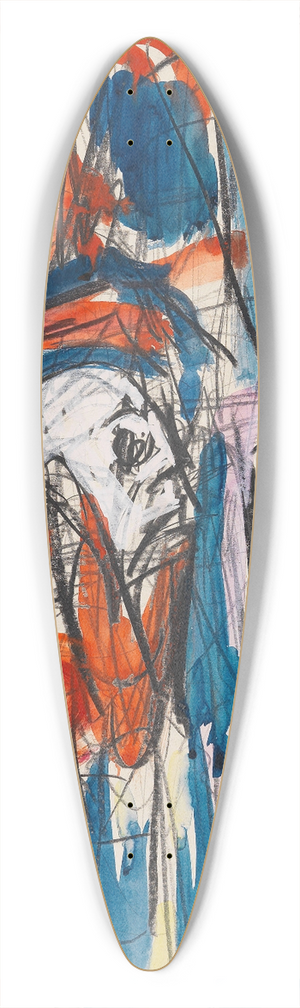 Albert Mller - Ohne Titel 39.3 inch art pintail longboard deck