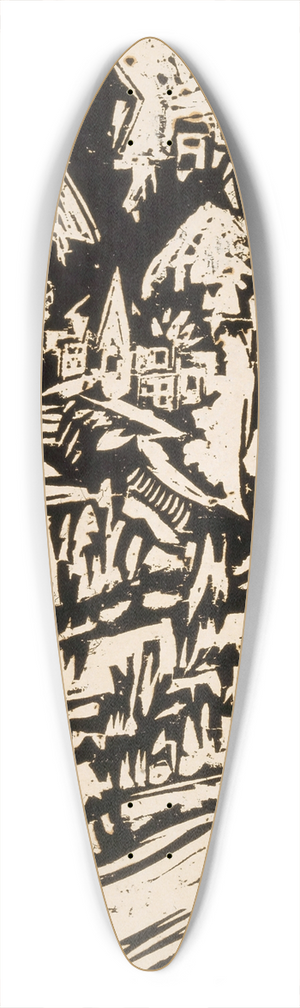 Albert Mller - Tessinerlandschaft II 39.3 inch art pintail longboard deck