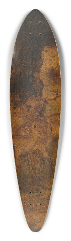 Albert Pinkham Ryder - A Stag and Two Does 39.3 inch art pintail longboard deck