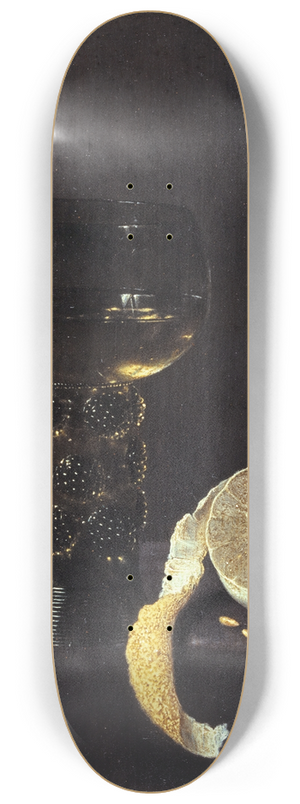 Jan Jansz. van De Velde III - Still Life With Wine Glass And Cut Lemon 8.25 inch art skate deck