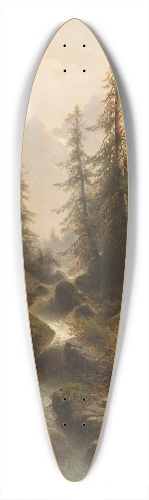 Albert Rieger - Mountain stream 39.3 inch art pintail longboard deck