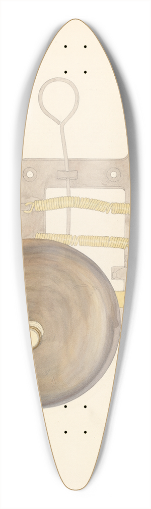 Albert Rudin - Gong 39.3 inch art pintail longboard deck