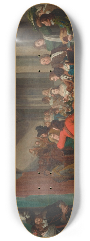 Jan Josef Horemans The Elder - An elegant dinner party in an arcade 8.25 inch art skate deck