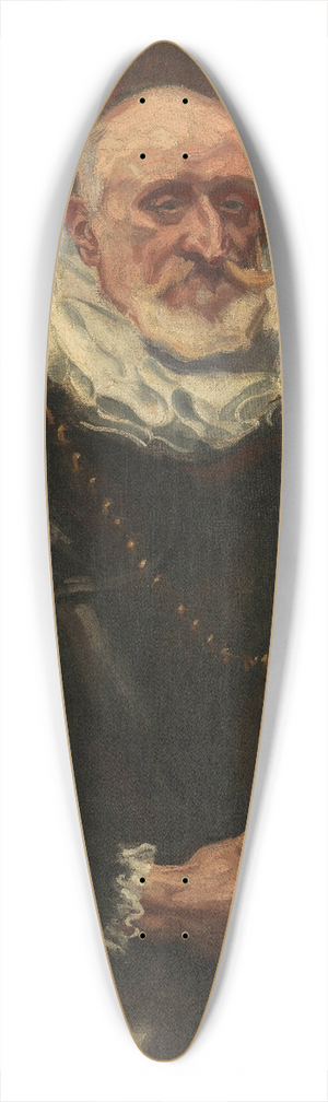 Albin Egger Lienz - Carl Costenoble (Bildhauer und Stadtrat von Wien) 39.3 inch art pintail longboard deck