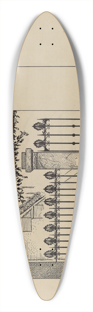Al Curry - Cast Iron Fence 39.3 inch art pintail longboard deck