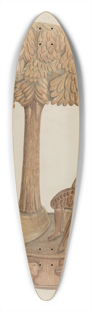 Al Curry - Female Figure 39.3 inch art pintail longboard deck