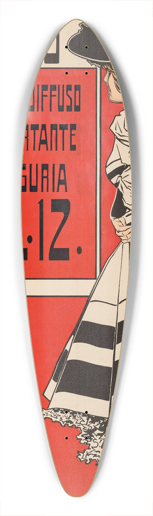 Aleardo Villa - Caffaro, Giornale Piu Diffuso E Importante Della Liguria 39.3 inch art pintail longboard deck