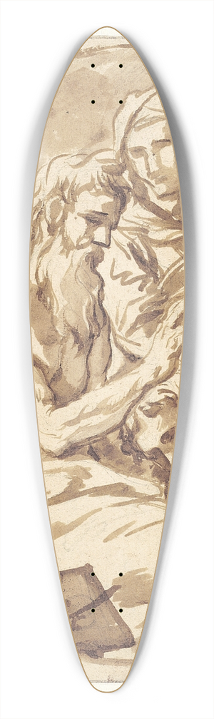 Alessandro Magnasco - Isaac blesses Jacob 39.3 inch art pintail longboard deck