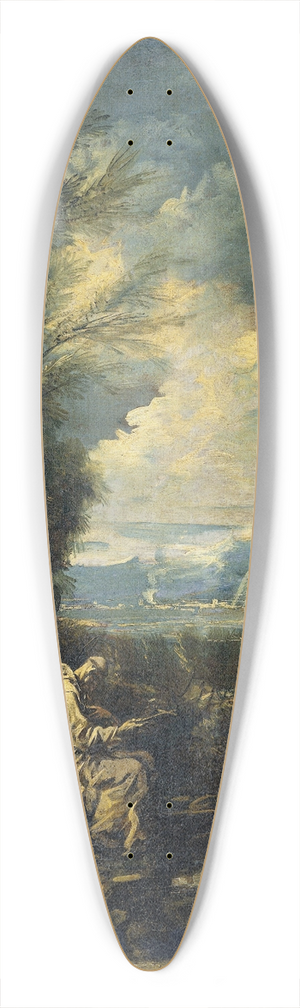 Alessandro Magnasco - Landscape with Saint Bruno 39.3 inch art pintail longboard deck