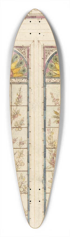 Alexander Gibbs - Design for a stained glass window 39.3 inch art pintail longboard deck