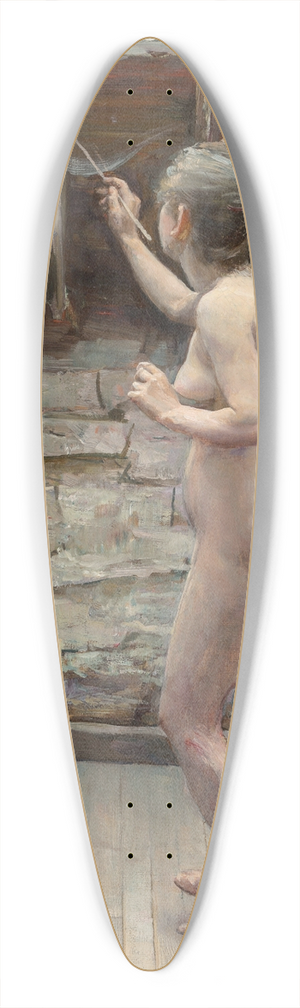 Alexander Harrison - Model Painting 39.3 inch art pintail longboard deck