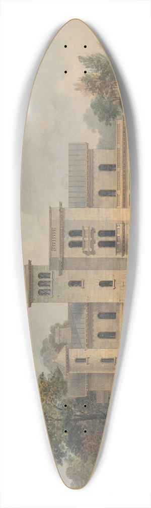 Alexander Jackson Davis - Grace Hill for Edwin C. Litchfield, Brooklyn, New York (front elevation) 39.3 inch art pintail longboard deck