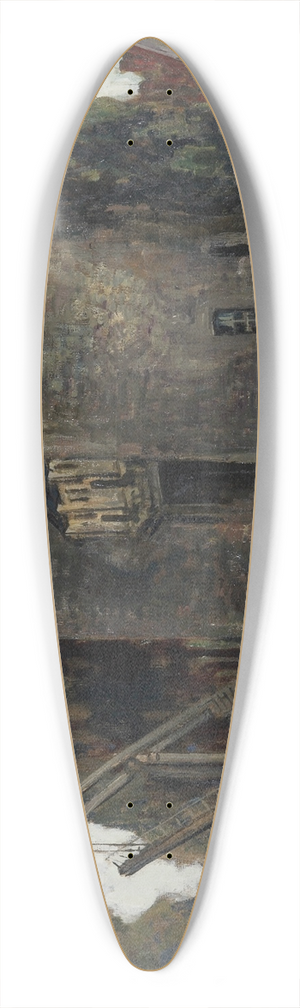 Alexander Jamieson - Old drawbridge, Bruges 39.3 inch art pintail longboard deck