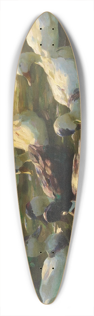Alexander Koester - Ducks on a Pond 39.3 inch art pintail longboard deck