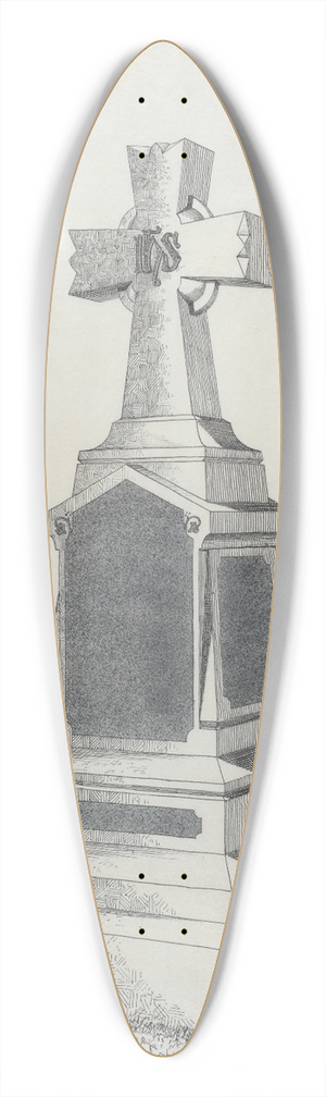 Alexander Maxwell - Grave Monument with Cross, No. 745 39.3 inch art pintail longboard deck
