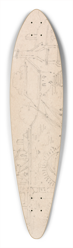 Alexander Monro - Knaresborough 39.3 inch art pintail longboard deck