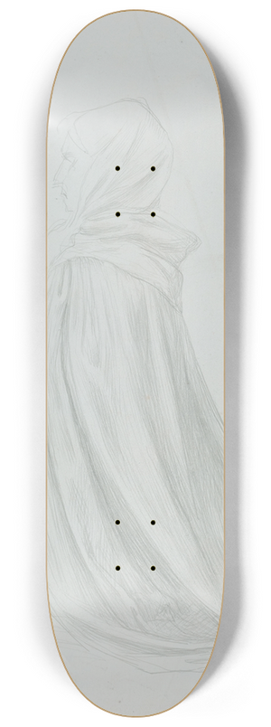 Alphonse Legros - Woman in a Cloak 8.25 inch art skate deck