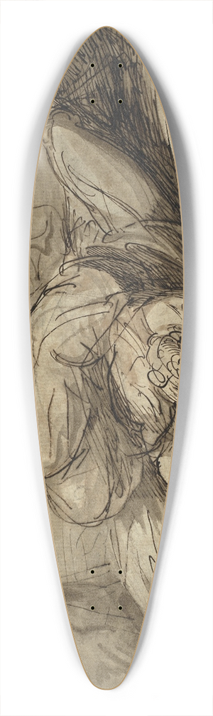 Alexander Runciman - Hero and Leander 39.3 inch art pintail longboard deck