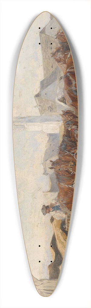 Alexander Von Bensa - Markttag in Szolnok 39.3 inch art pintail longboard deck