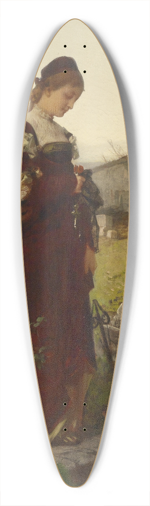 Alexander von Liezen-Mayer - Mdchen auf einem Friedhof 39.3 inch art pintail longboard deck