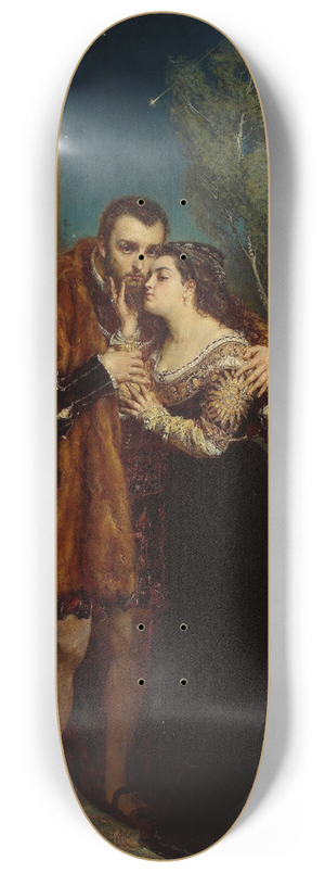 Jan Matejko - Sigismund Augustus with Barbara at the Radziwi court in Vilnius 8.25 inch art skate deck