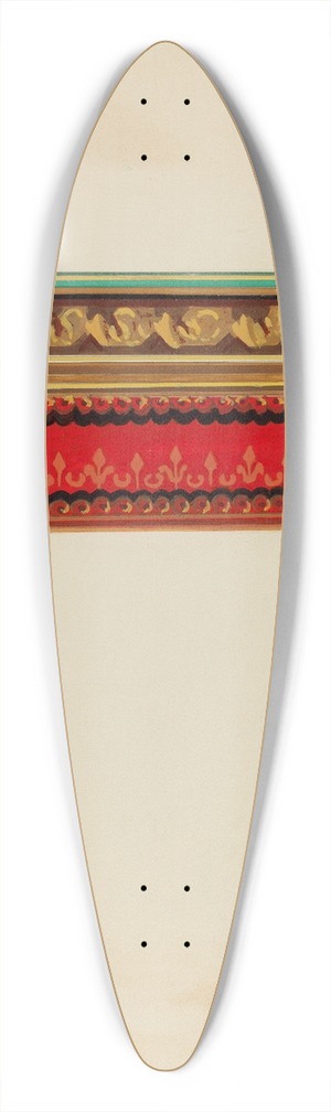 Alfonso Umana - Wall Paper Border 39.3 inch art pintail longboard deck