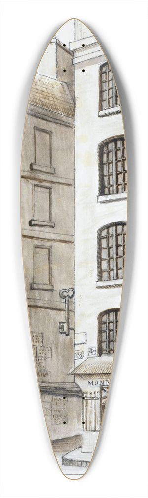 Alfred Bonnardot - Angle des rues Saint-Denis et des Prcheurs 39.3 inch art pintail longboard deck