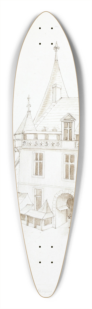Alfred Bonnardot - Palais de Justice et cour de la Sainte-Chapelle 39.3 inch art pintail longboard deck