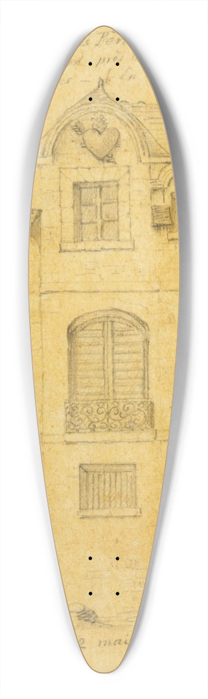 Alfred Bonnardot - Restes du Couvent des Petits Pres 39.3 inch art pintail longboard deck