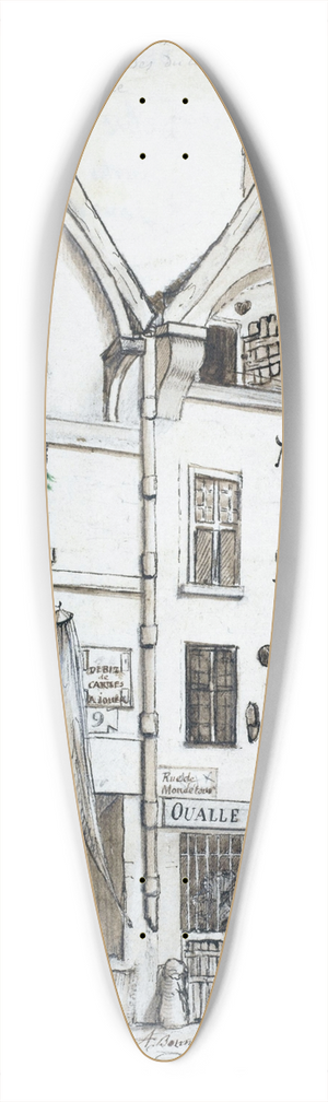 Alfred Bonnardot - Rue de Mondtour 39.3 inch art pintail longboard deck