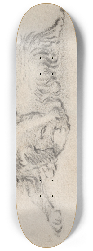 Jan Miel - Study of a Sleeping Dog 8.25 inch art skate deck