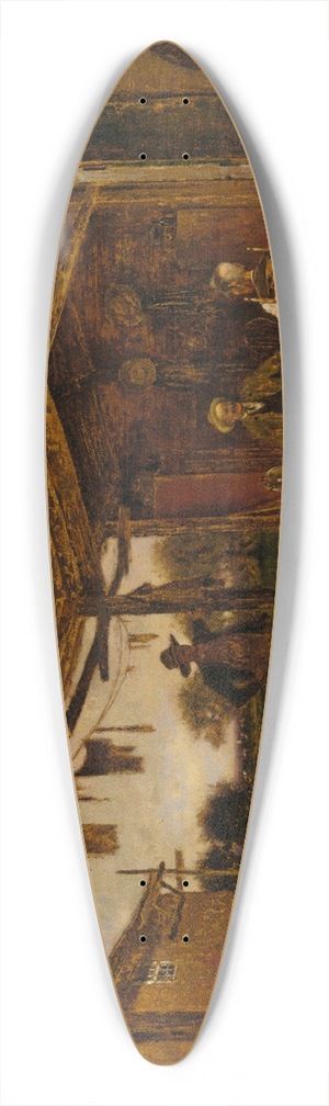 Alfred Cornelius Howland - Friendly Neighbors 39.3 inch art pintail longboard deck