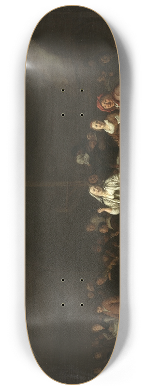 Jan Miense Molenaer - Drinking Bout in an Inn 8.25 inch art skate deck Jan Miense Molenaer - Drinking Bout in an Inn 8.25 inch art skate deck