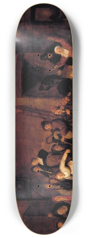 Jan Miense Molenaer - Festive Scene 8.25 inch art skate deck Jan Miense Molenaer - Festive Scene 8.25 inch art skate deck