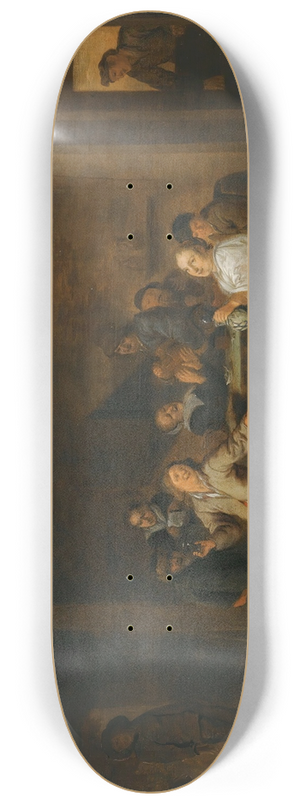 Jan Miense Molenaer - Merry Company In An Inn 8.25 inch art skate deck Jan Miense Molenaer - Merry Company In An Inn 8.25 inch art skate deck