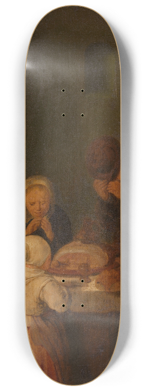 Jan Miense Molenaer - Saying Grace 8.25 inch art skate deck
