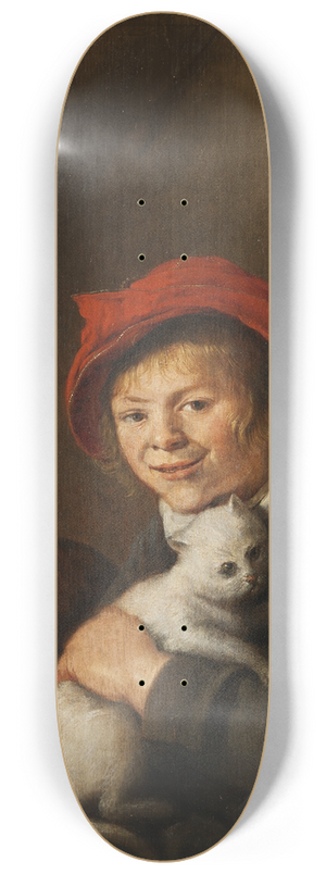 Jan Miense Molenaer - Two boys playing with a cat 8.25 inch art skate deck Jan Miense Molenaer - Two boys playing with a cat 8.25 inch art skate deck