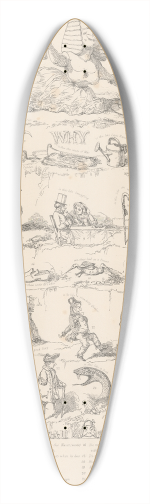 Alfred Henry Forrester - Why Because 39.3 inch art pintail longboard deck