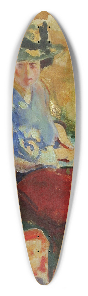 Alfred Henry Maurer - Figure on Bench 39.3 inch art pintail longboard deck