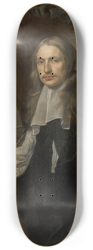 Jan Mytens - Portrait of a gentleman standing before a cliff, three-quarter length 8.25 inch art skate deck