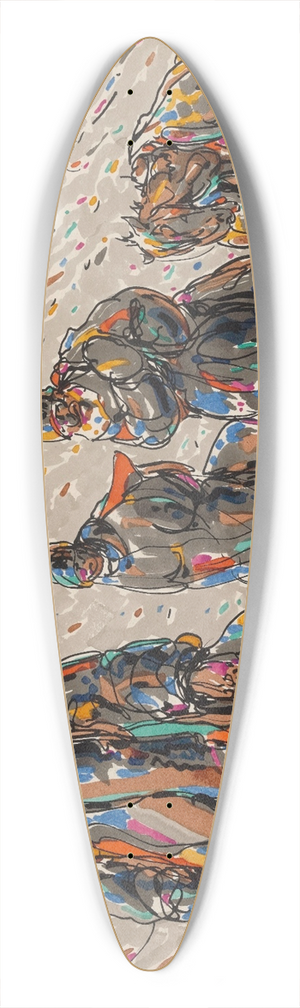 Alfred Ost - Through the Snow 39.3 inch art pintail longboard deck