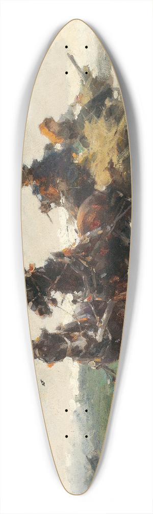 Alfredo Tominz - Returning Home From The Fields 39.3 inch art pintail longboard deck
