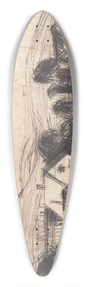 Alfred Simonsen - En landsby 39.3 inch art pintail longboard deck