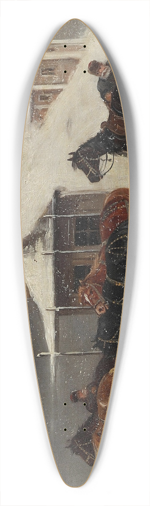 Alfred Steinacker - Kutsche bei Scheegestber 39.3 inch art pintail longboard deck