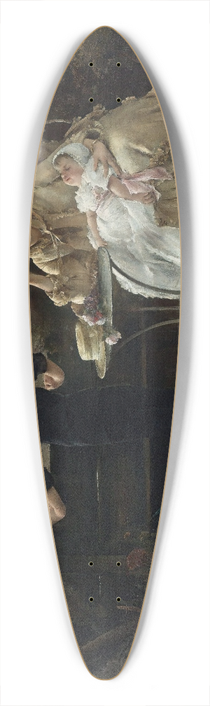Alfred Stevens - Mre Et Ses Enfants 39.3 inch art pintail longboard deck